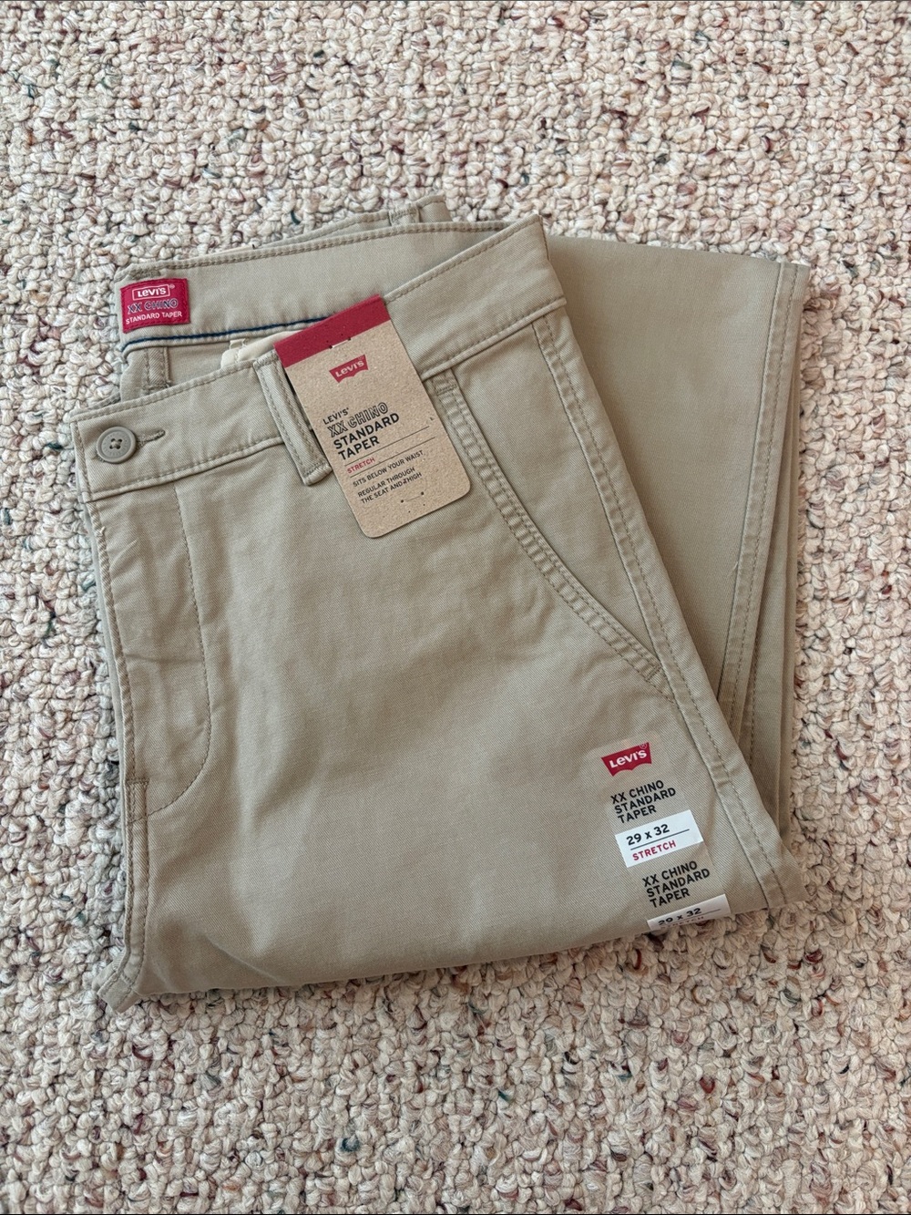 NWT Levi's Men's XX Chino Standard Taper Stretch Khakis